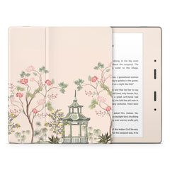 Cherry Blossom Kindle Skin Decal, Beige Floral Kindle Paperwhite Skin, Kindle Oasis Skin, Kindle Sticker, Premium 3M Vinyl Full Wrap Cover, - Tackydesign