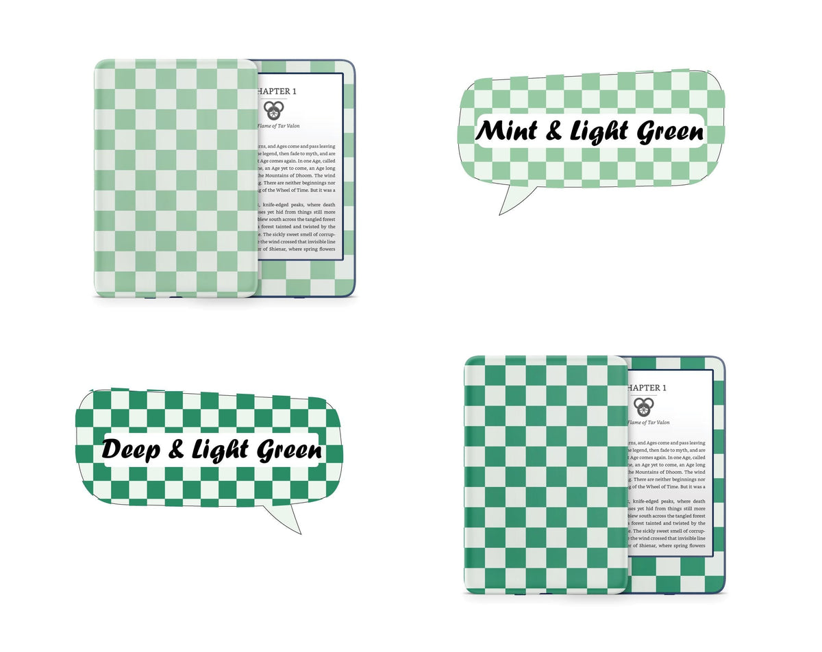 Chessboard Kindle Skin Decal, Color Blocking Kindle Paperwhite Skin, Kindle Oasis Skin, Kindle Sticker, Premium 3M Vinyl Wrap - Tackydesign
