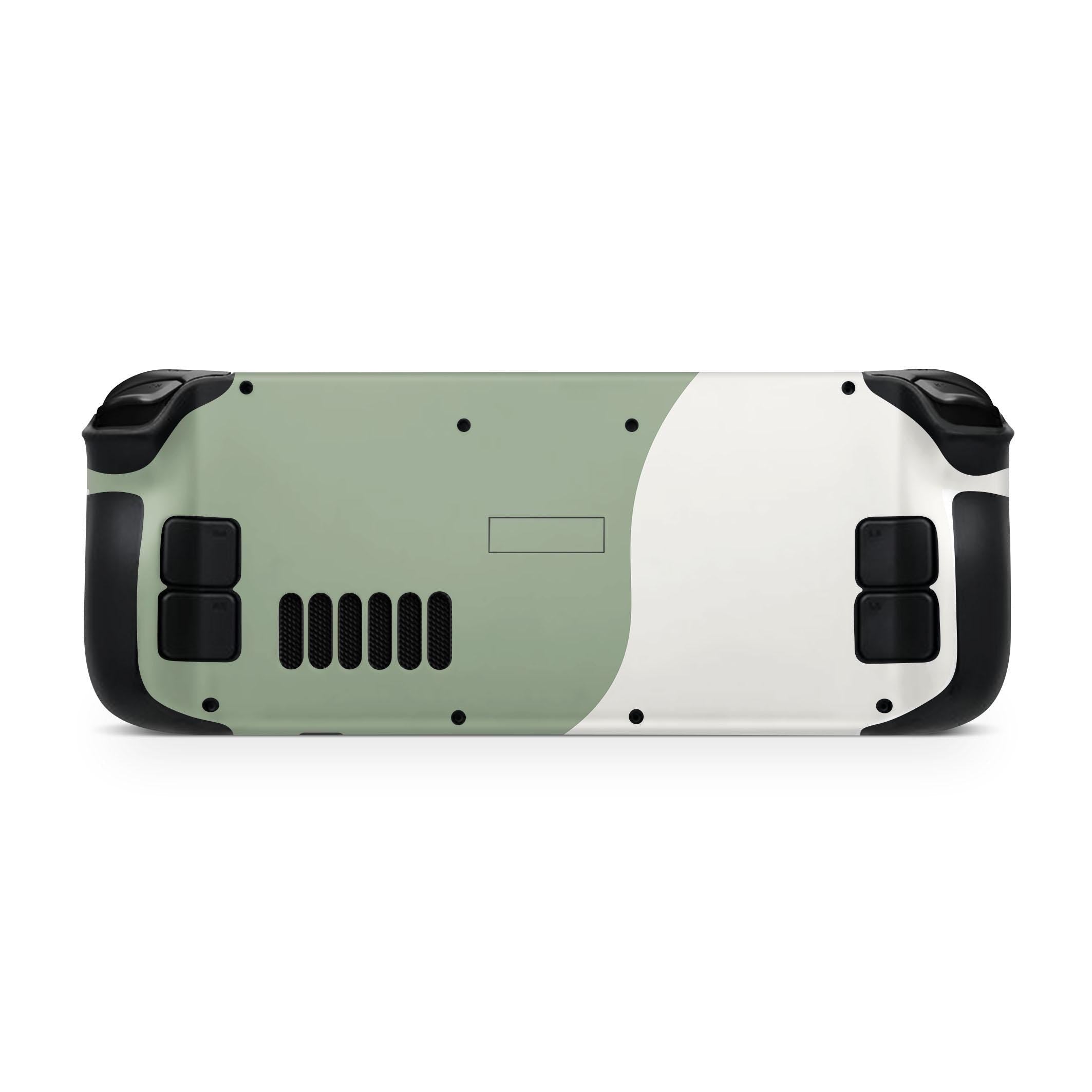 Classic Green and White Steam Deck Skin Steam Deck OLED Skin & LCD, Kawaii Pastel Color Blocking, Full Wrap 3M Vinyl Cover - Tackydesign