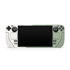 Classic Green and White Steam Deck Skin Steam Deck OLED Skin & LCD, Kawaii Pastel Color Blocking, Full Wrap 3M Vinyl Cover - Tackydesign