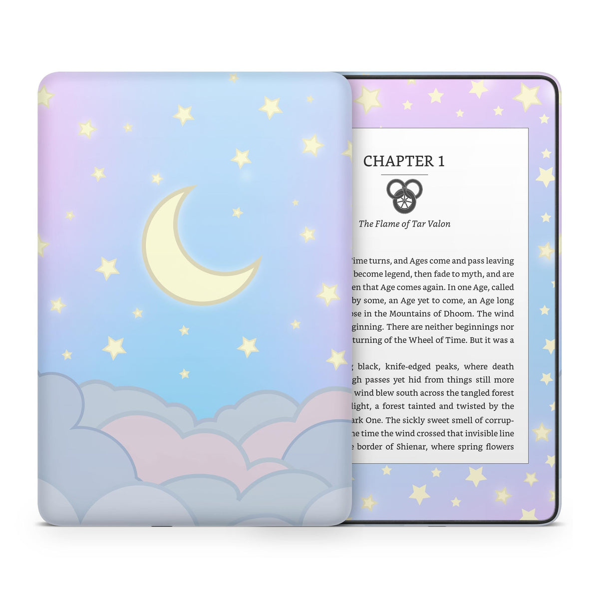 Clouds Kindle Skin Decal, Pastel Blue Sky Kindle Paperwhite Skin, Kindle Oasis Skin, Kindle Sticker, Premium 3M Vinyl Wrap Cover - Tackydesign