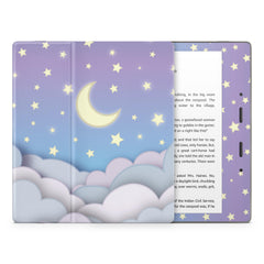 Clouds Kindle Skin Decal, Purple Sky Moon Kindle Paperwhite Skin, Kindle Oasis Skin, Kindle Sticker, Premium 3M Vinyl Wrap Cover - Tackydesign