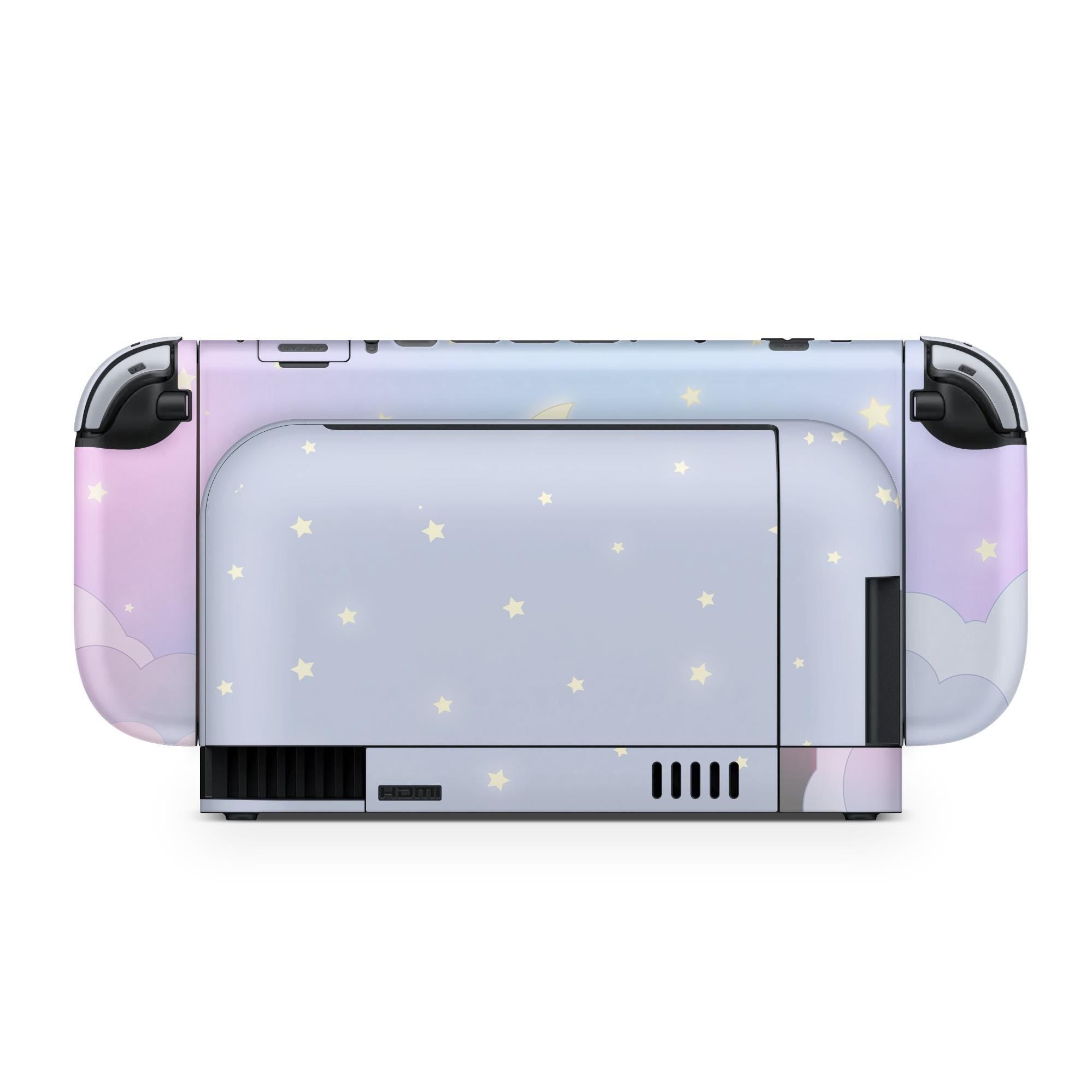 Clouds Nintendo Switch 2 Skin | Blue Pastel Starry Sky Premium 3M Vinyl FullWrap Decal - Tackydesign