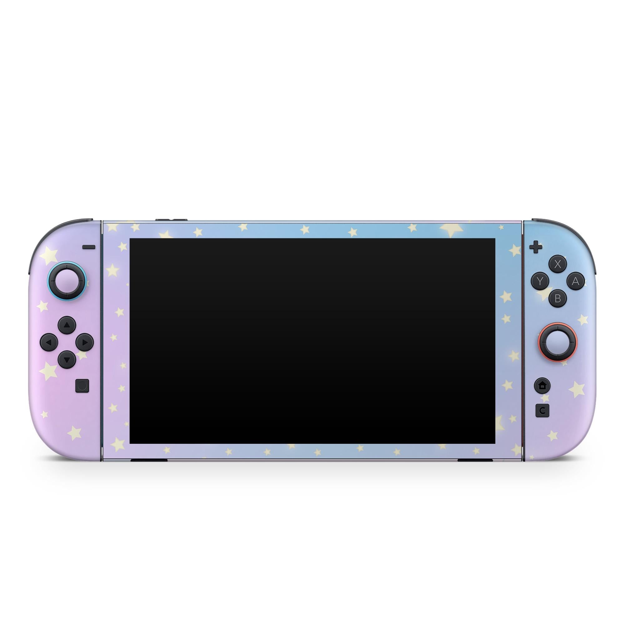 Clouds Nintendo Switch 2 Skin | Blue Pastel Starry Sky Premium 3M Vinyl FullWrap Decal - Tackydesign