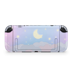 Clouds Nintendo Switch 2 Skin | Blue Pastel Starry Sky Premium 3M Vinyl FullWrap Decal - Tackydesign