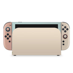 Color Blocking Nintendo Switch 2 Skin | Solid Color Pastel Blue & Terracotta Premium 3M Vinyl FullWrap Decal - Tackydesign