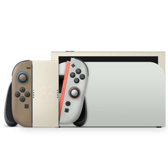 Color Blocking Nintendo Switch 2 Skin | Solid Color Pastel Green & Brown Premium 3M Vinyl FullWrap Decal - Tackydesign