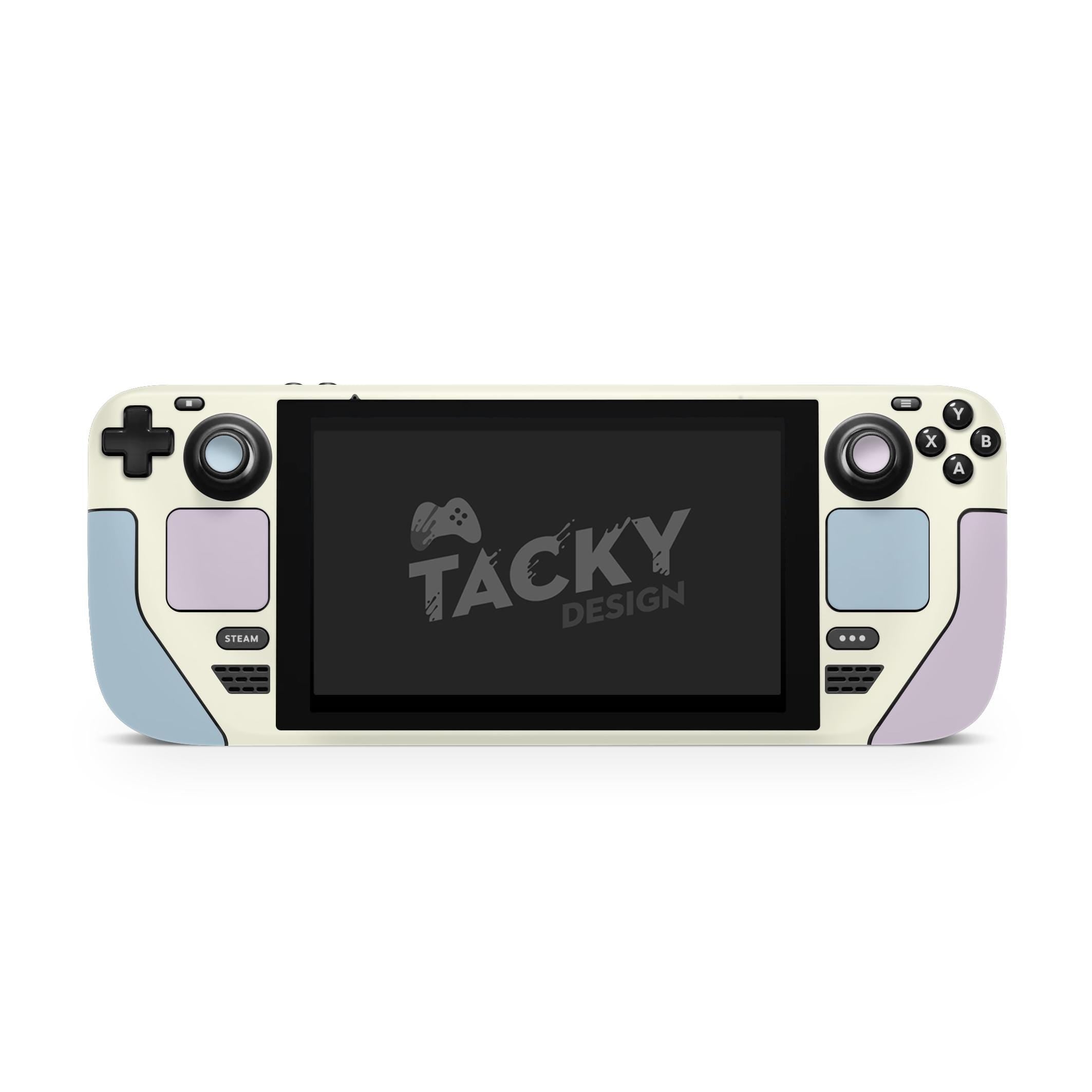 Color Blocking Steam Deck Skin Solid Color Steam Deck OLED Skin | Premium 3M Vinyl FullWrap Decal Blue & Lavender - Tackydesign