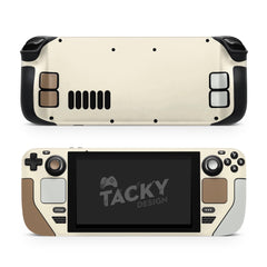 Color Blocking Steam Deck Skin Solid Color Steam Deck OLED Skin | Premium 3M Vinyl FullWrap Decal Green & Brown - Tackydesign