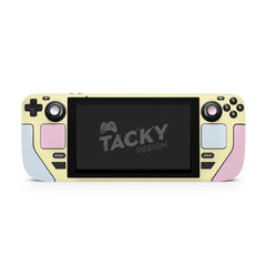 Color Blocking Steam Deck Skin Solid Color Steam Deck OLED Skin | Premium 3M Vinyl FullWrap Decal Pink & Baby Blue - Tackydesign