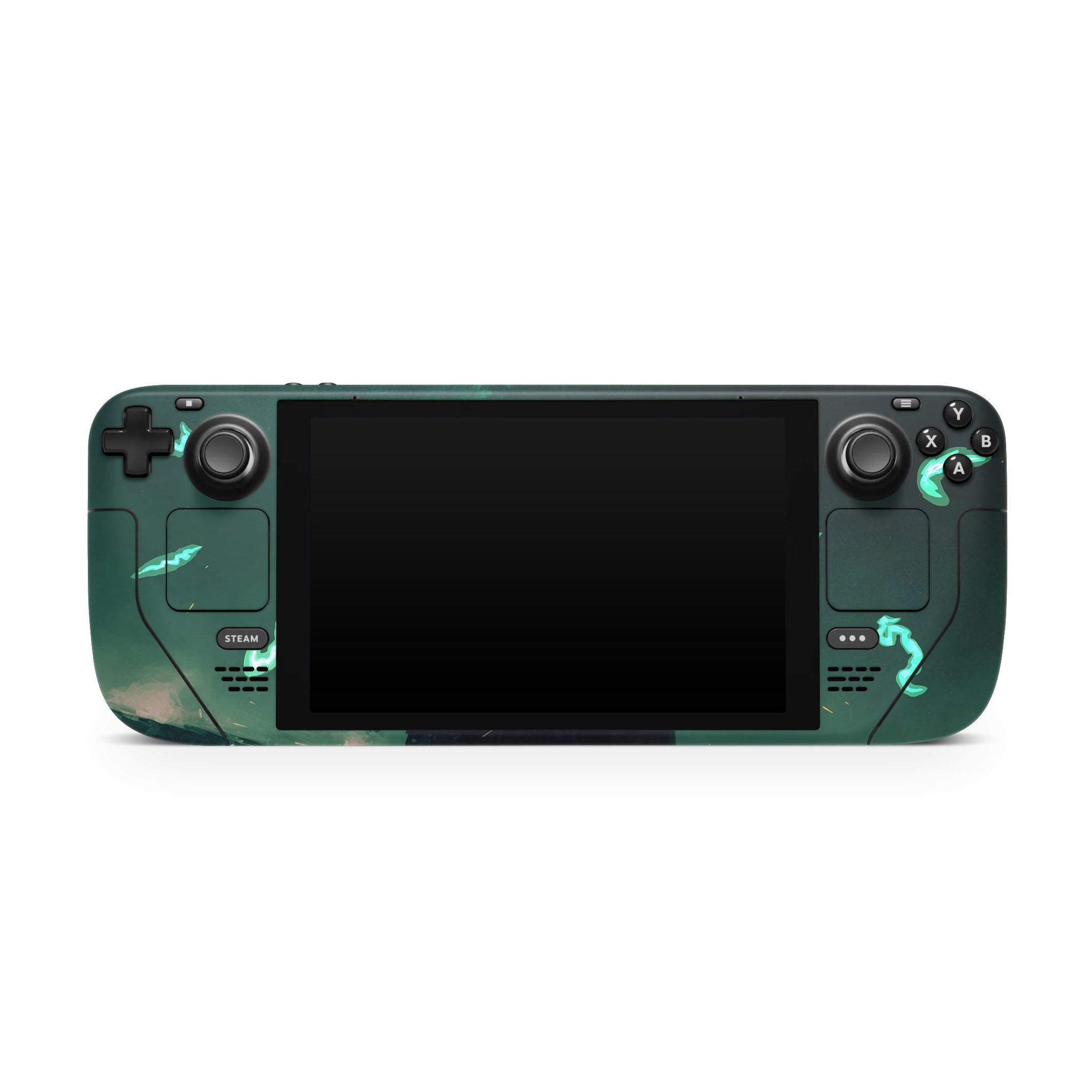 Fantasy Steam Deck skin, Green Color Glowing Symbols Skin Kawaii Steam Deck Decal Full Wrap cover Vinyl 3m Sticker - Tackydesign