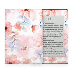 Floral Kindle Skin Decal, Pink Kindle Paperwhite Skin, Kindle Oasis Skin, Kindle Sticker, Premium 3M Vinyl Full Wrap Cover - Tackydesign