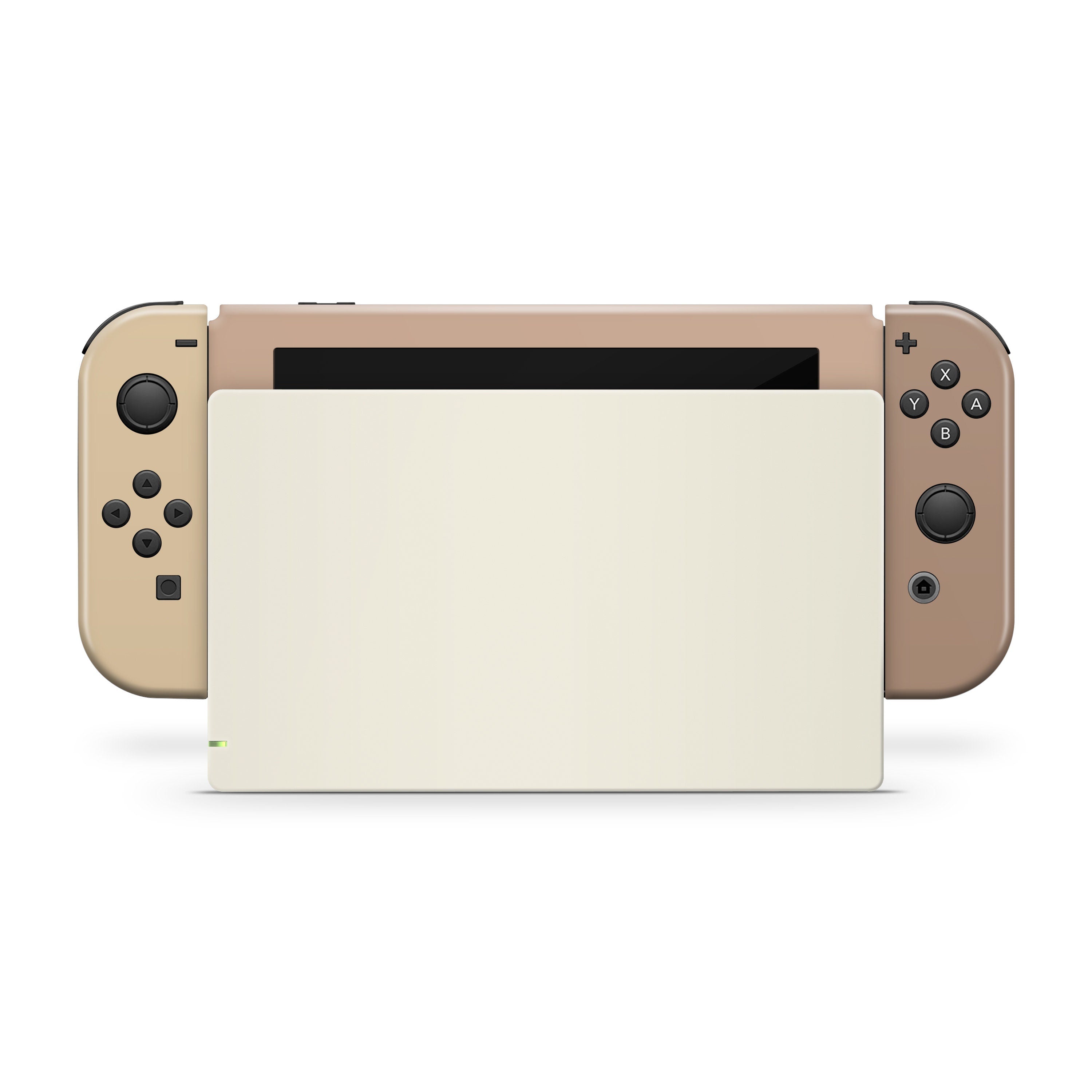 New Nintendo Switch skin, Classic Cappuccino switch skin Color Blocking skin Full cover 3m