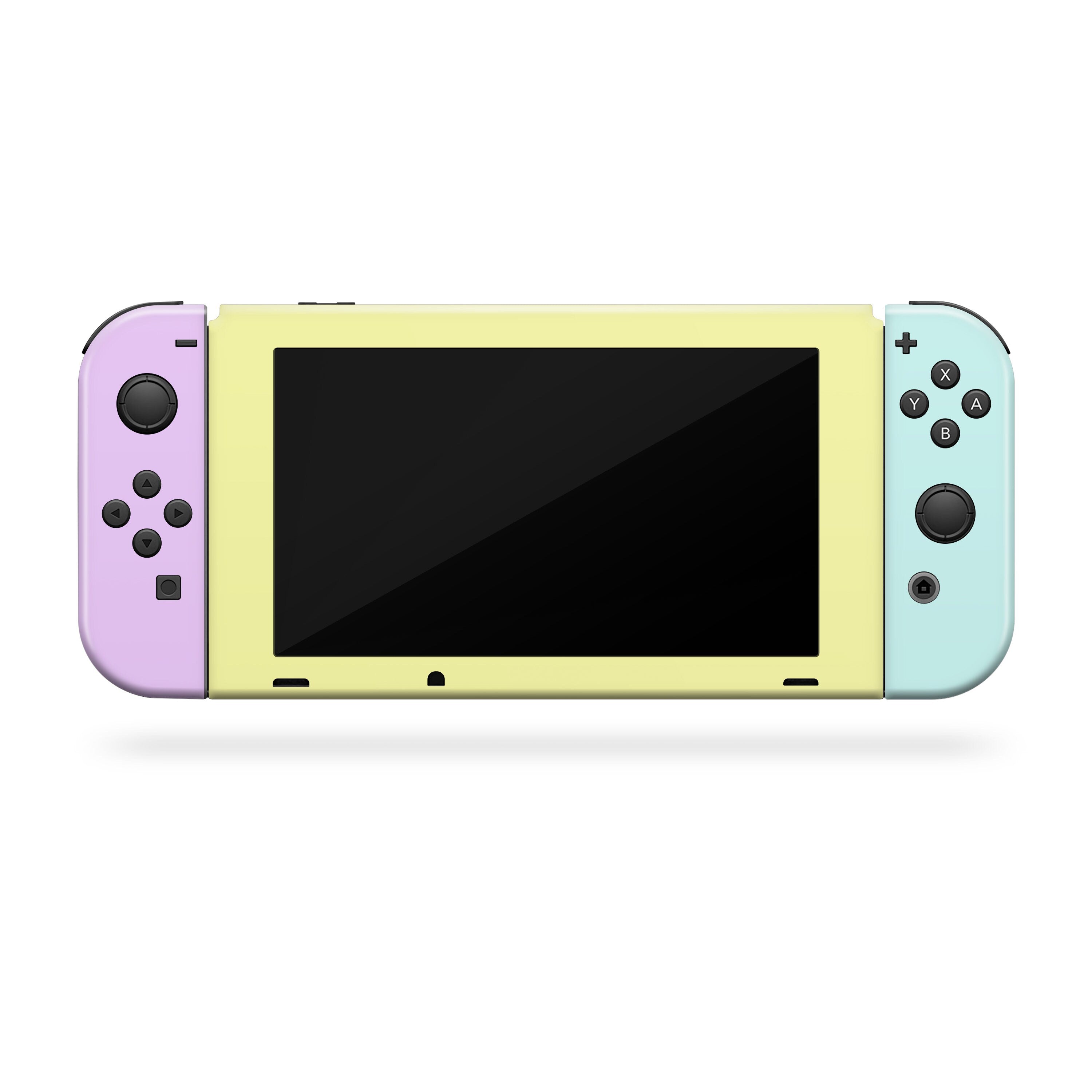 Retro Pastel Nintendo Switch skin ,Colorful switch skin Color Blocking skin Full cover 3m