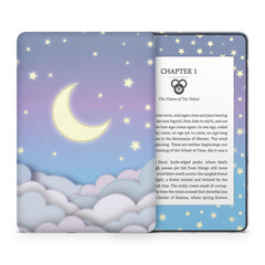 Clouds Kindle Skin Decal, Purple Sky Moon Kindle Paperwhite Skin, Kindle Oasis Skin, Kindle Sticker, Premium 3M Vinyl Wrap Cover