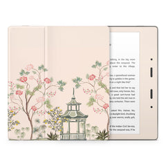 Cherry Blossom Kindle Skin Decal, Beige Floral Kindle Paperwhite Skin, Kindle Oasis Skin, Kindle Sticker, Premium 3M Vinyl Full Wrap Cover,