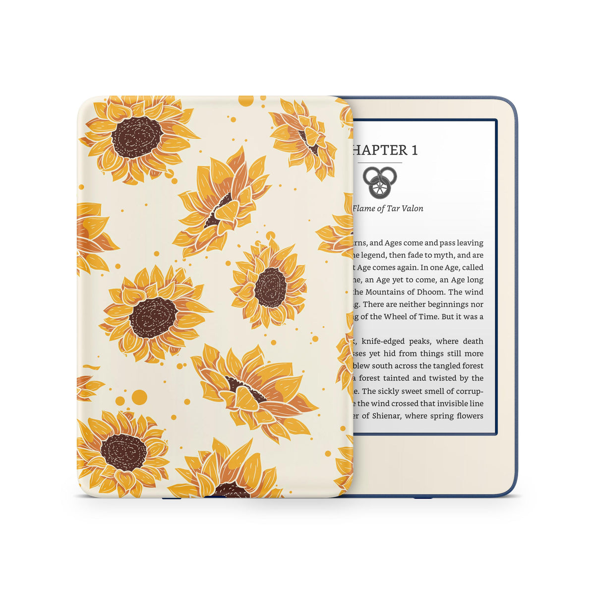 Sunflower Kindle Skin Decal, Yellow Floral Kindle Paperwhite Skin, Kindle Oasis Skin, Kindle Sticker, Premium 3M Vinyl Wrap Cover