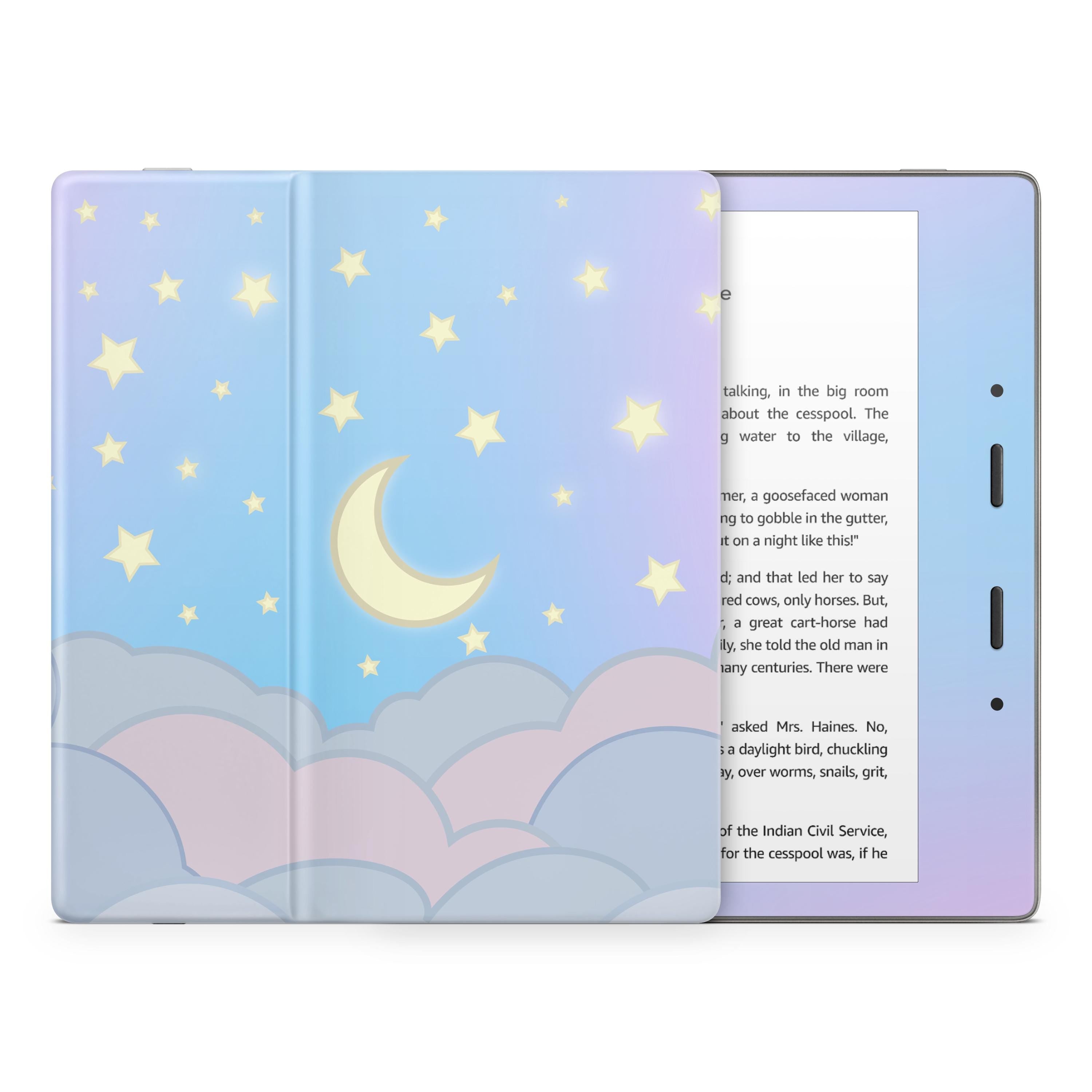 Clouds Kindle Skin Decal,  Pastel Blue Sky Kindle Paperwhite Skin, Kindle Oasis Skin, Kindle Sticker, Premium 3M Vinyl Wrap Cover