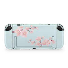 Pastel Blue Sakura Cherry Blossom Nintendo Switch 2 Skin, 3M Vinyl Wrap - Tackydesign