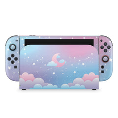 Pastel Clouds Moon & Stars Nintendo Switch 2 Skin Wrap 3M Vinyl Full Cover - Tackydesign