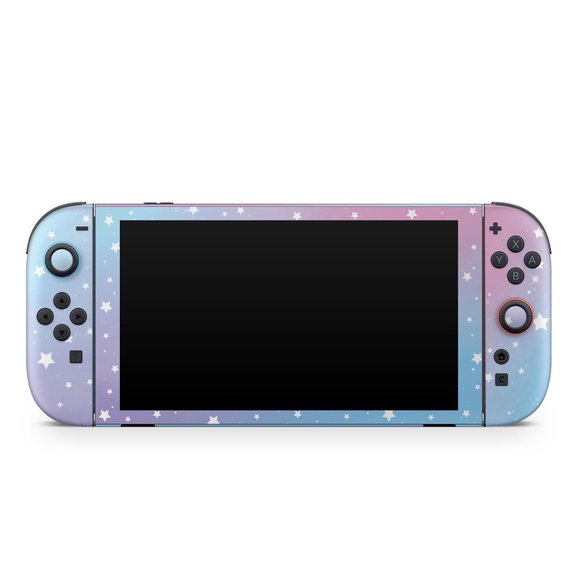 Pastel Clouds Moon & Stars Nintendo Switch 2 Skin Wrap 3M Vinyl Full Cover - Tackydesign