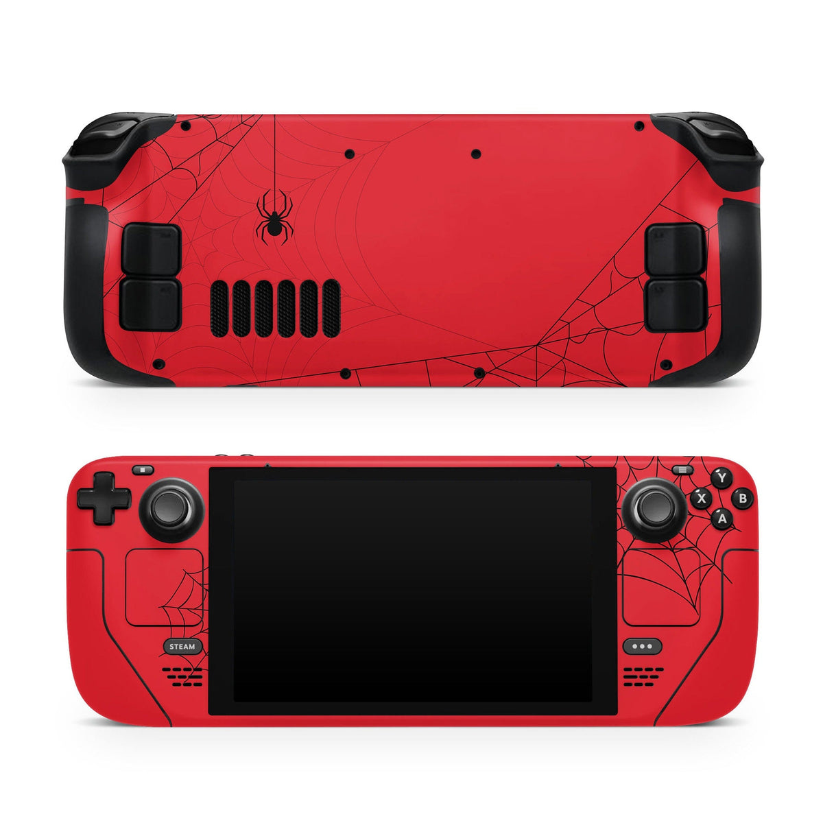 Spider Web Steam Deck skin, Kawaii Spider Skin Steam deck Red Color Cute Decal Full Wrap cover Vinyl 3m Sticker - Tackydesign