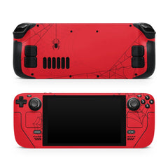 Spider Web Steam Deck skin, Kawaii Spider Skin Steam deck Red Color Cute Decal Full Wrap cover Vinyl 3m Sticker - Tackydesign