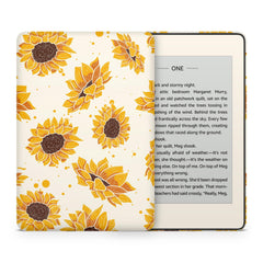 Sunflower Kindle Skin Decal, Yellow Floral Kindle Paperwhite Skin, Kindle Oasis Skin, Kindle Sticker, Premium 3M Vinyl Wrap Cover - Tackydesign