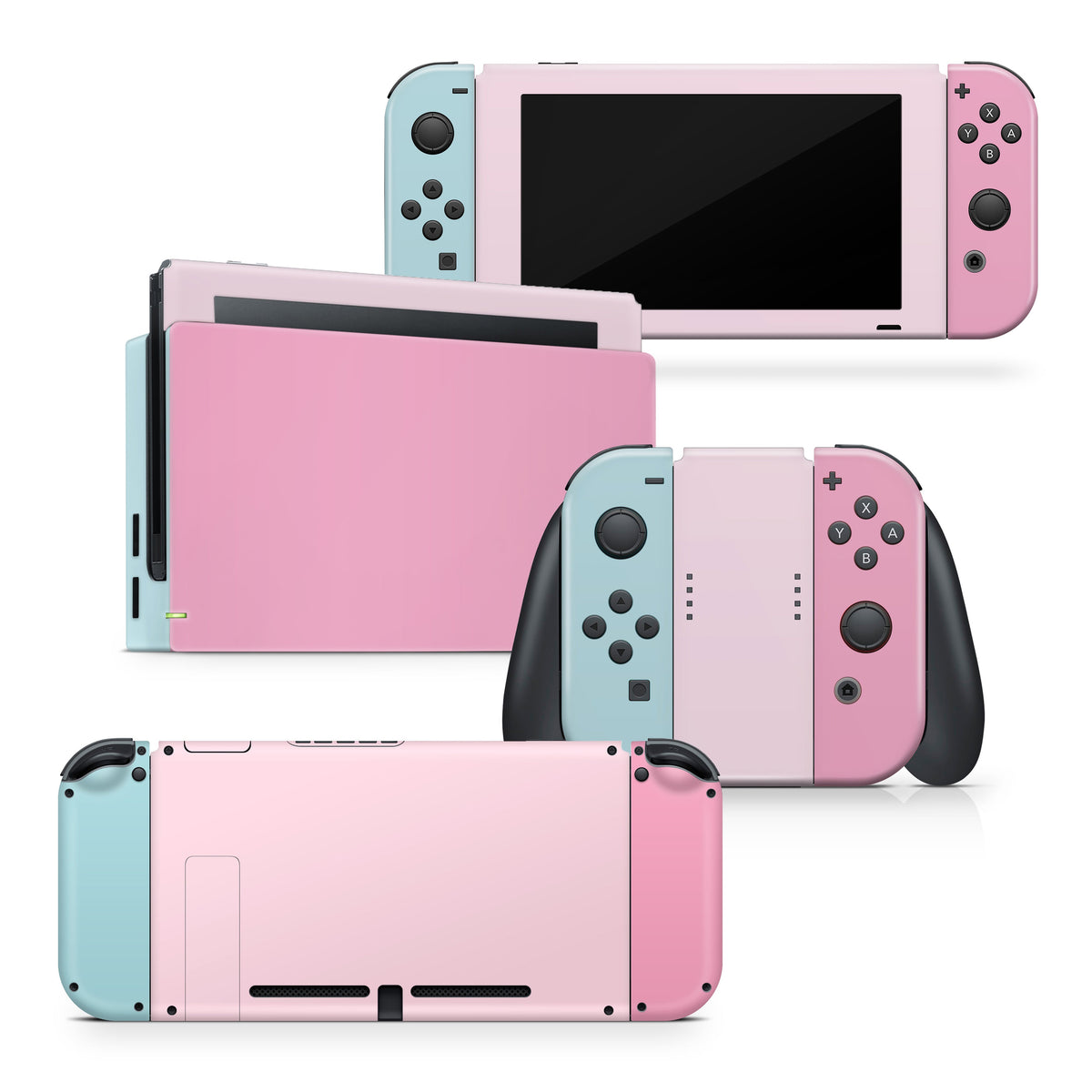 TACKY DESIGN Colorwave Nintendo Switch Skin Wrap | Color Blocking 3M Vinyl Full Cover - Tackydesign