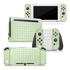 TACKY DESIGN Green Leaves Nintendo Switch Skin Wrap | 3M Vinyl Full Cover - Tackydesign