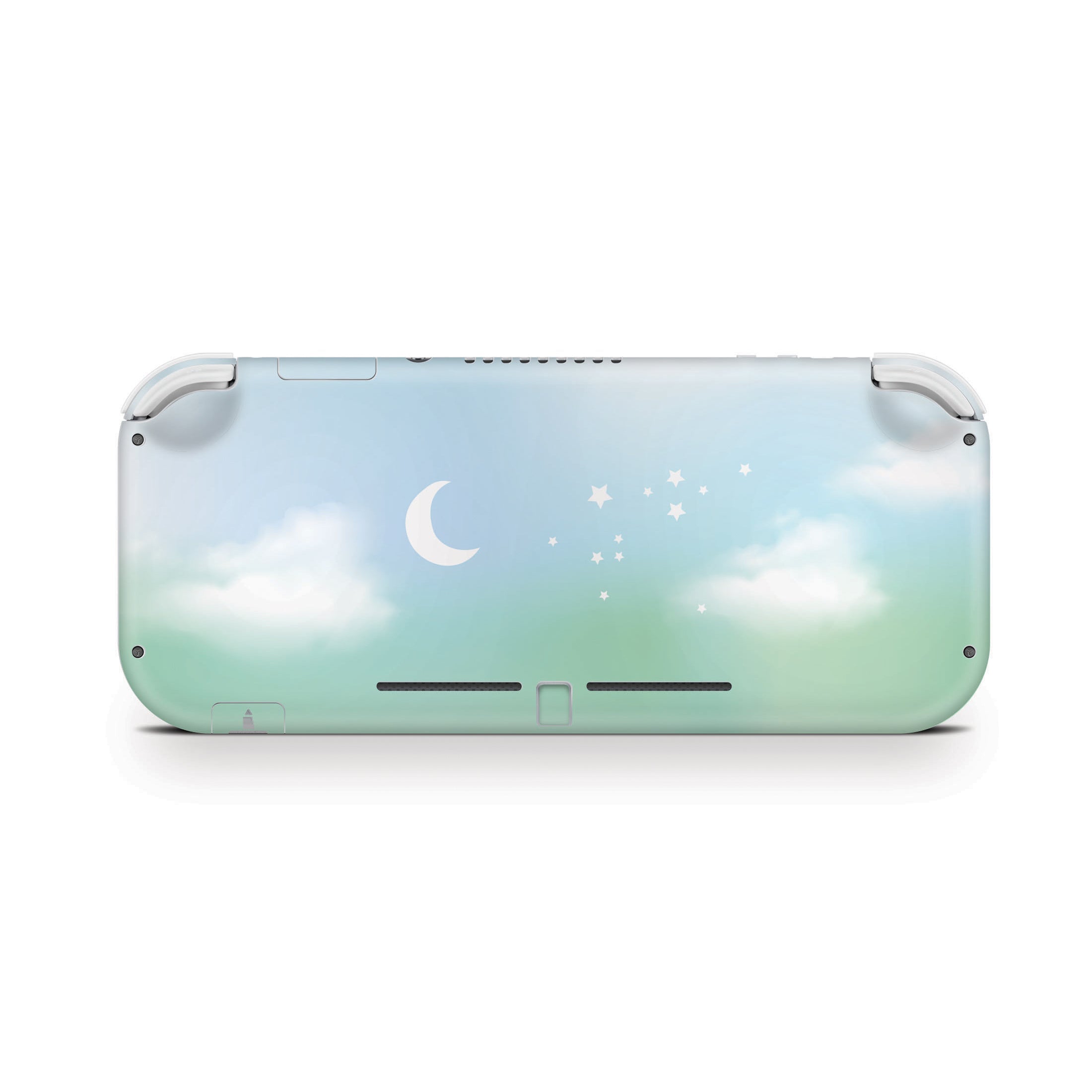 TACKY DESIGN Nintendo Switch Lite Skin Wrap | Clouds Pastel Green Starry Sky 3M Vinyl Full Cover - Tackydesign