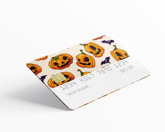 4PCS Credit Card Skin Halloween, Includes 4 variations for Debit Card Stickers Kawaii 3M Vinyl Waterproof, Bubble - Free Installation, - Tackydesign