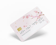 4PCS Credit Card Skin Sakura, Includes 4 variations, Debit Card Stickers cherry blossom 3M Vinyl Waterproof, Bubble - Free Installation, - Tackydesign