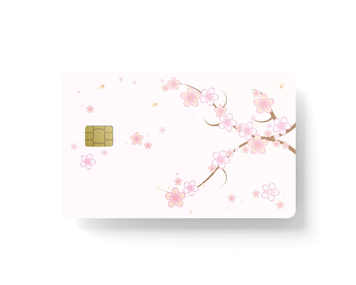 4PCS Credit Card Skin Sakura, Includes 4 variations, Debit Card Stickers cherry blossom 3M Vinyl Waterproof, Bubble - Free Installation, - Tackydesign