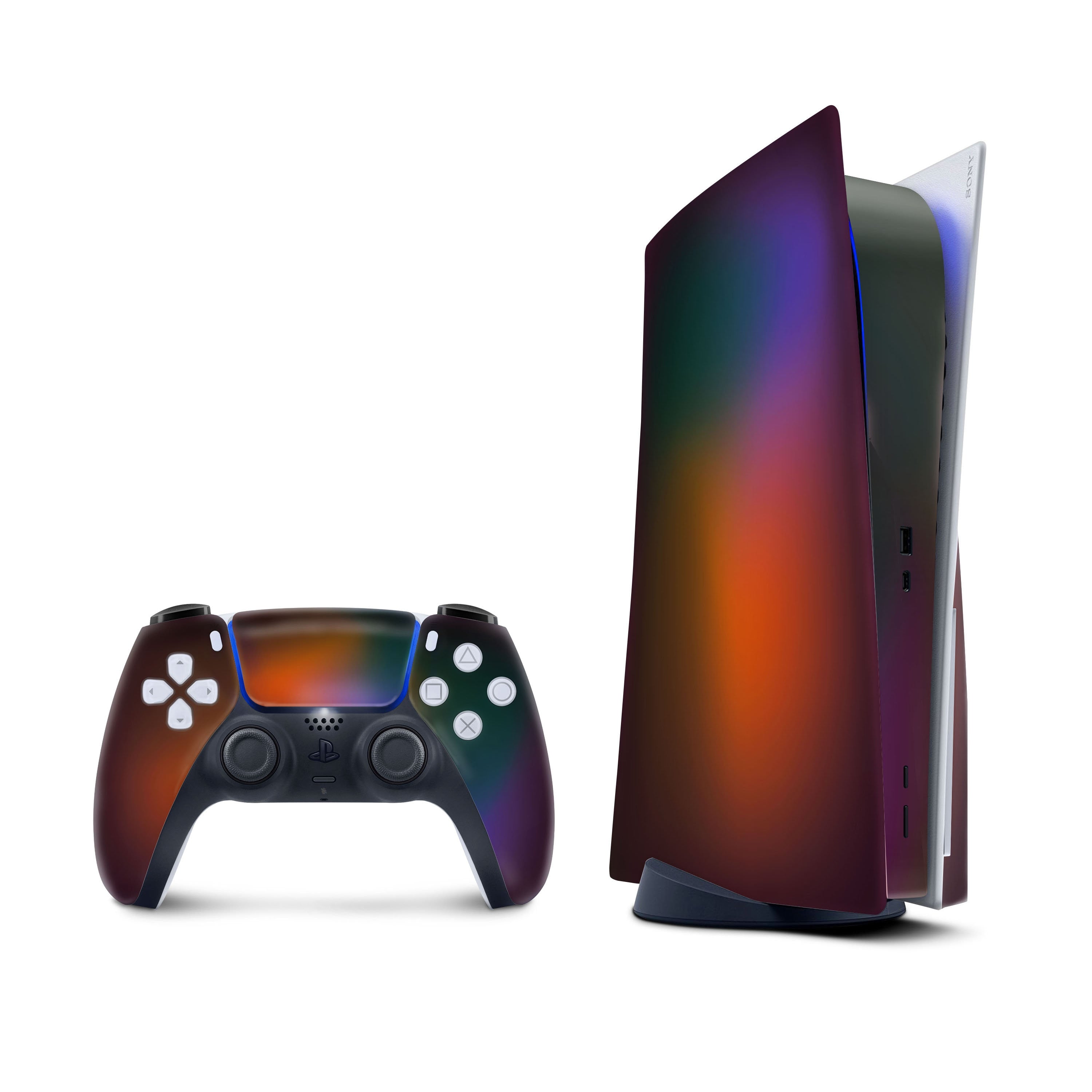 Brown Ps5 skin, Playstation 5 skin controller, Vinyl 3m stickers Full wrap cover - Tackydesign