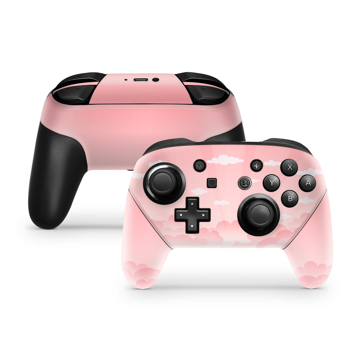 Clouds Nintendo Switch Pro Controller Skin, Peachy pastel pro controller Full cover 3m - Tackydesign