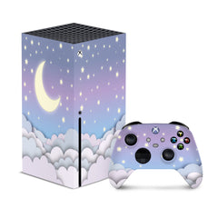 Clouds Xbox series x skin, Series s skin Moon, Vinyl 3m stickers Full wrap cover - Tackydesign