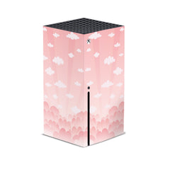 Clouds Xbox series x skin, Series s skin Peachy sky, Vinyl 3m stickers Full wrap cover - Tackydesign