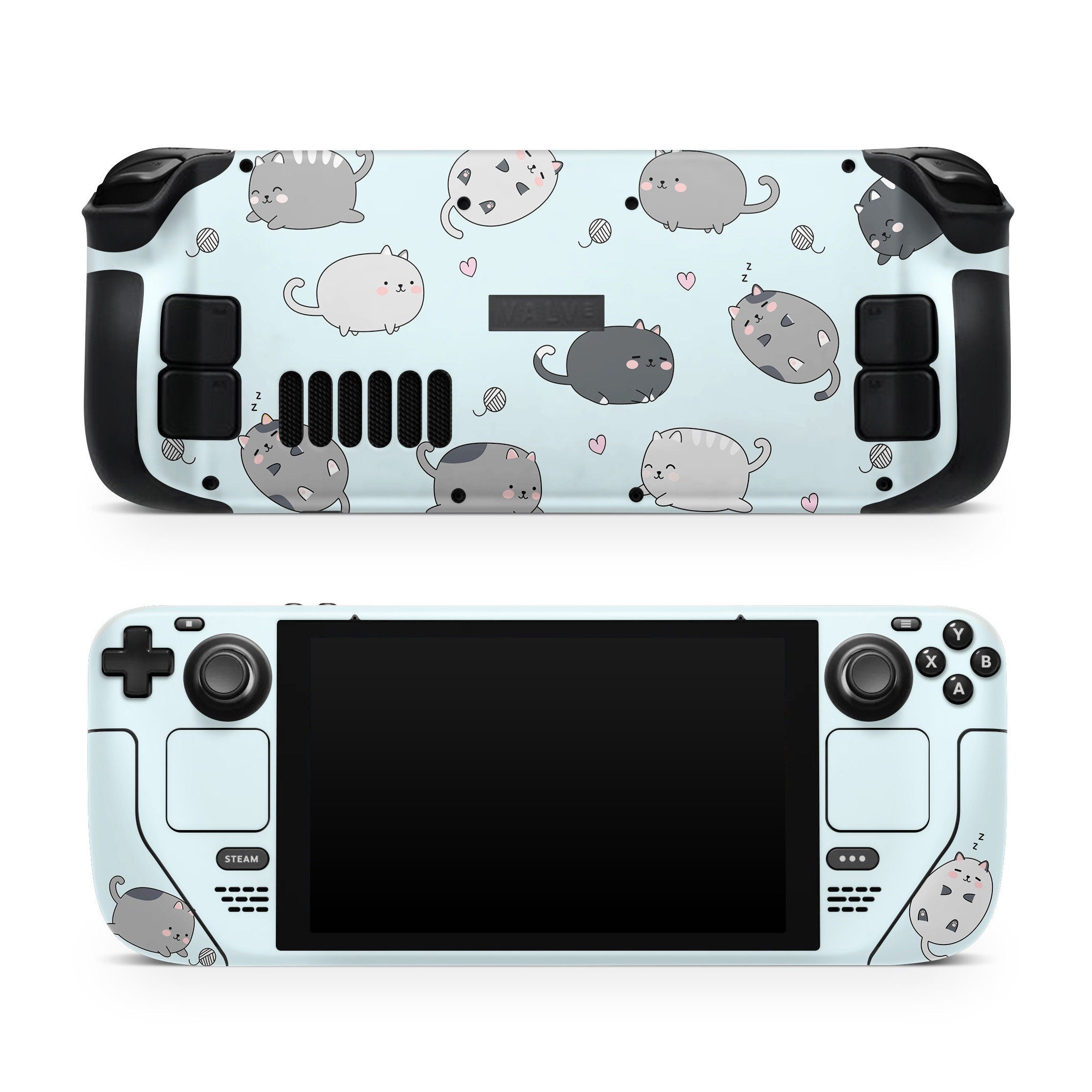 Cute Cats Steam Deck skin, Kawaii Kittens Steam Deck Decal Full Wrap cover Vinyl 3m Sticker - Tackydesign