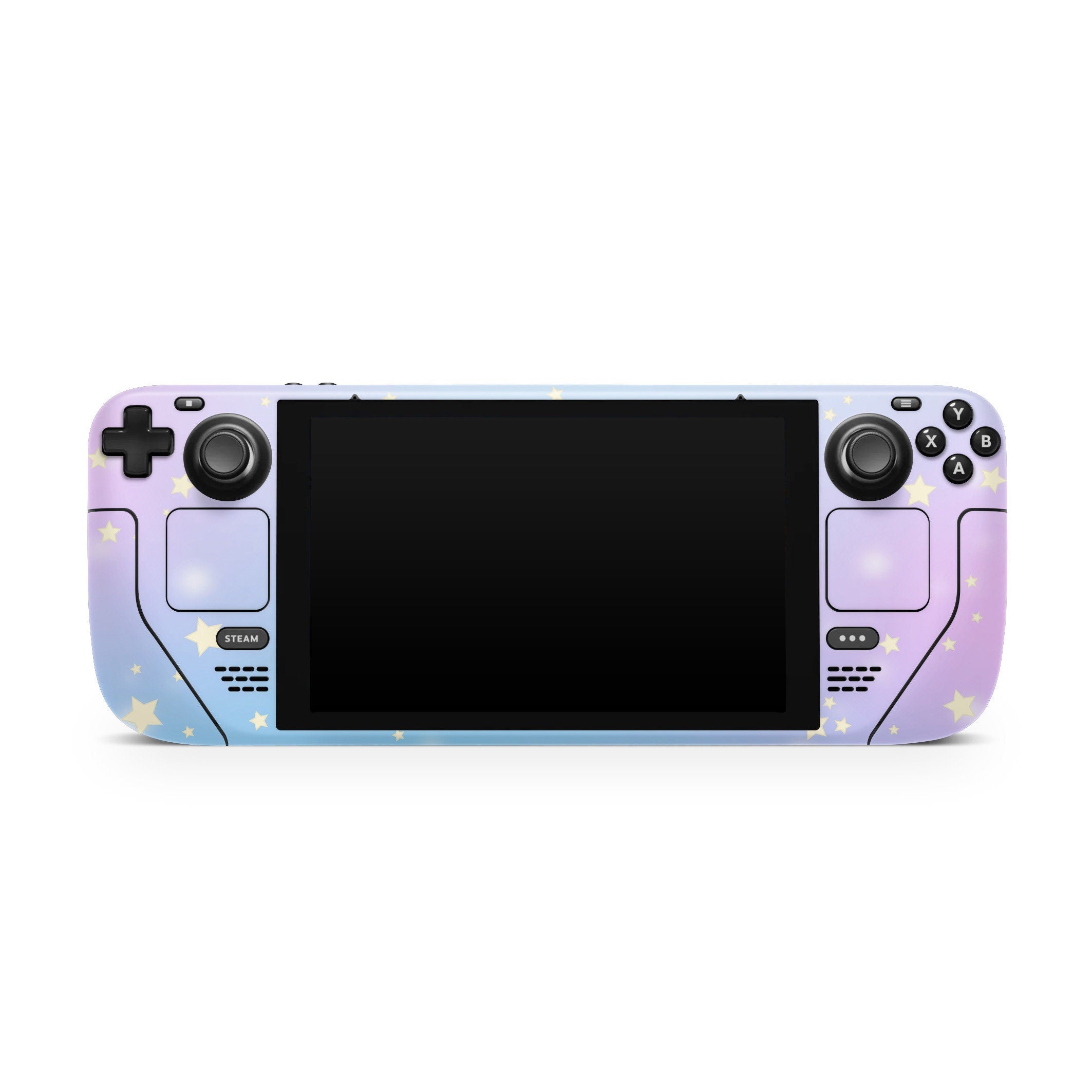 Cute Clouds Steam Deck skin, Pastel Starry Kawaii Blue Sky Color Steam Deck Decal Full Wrap cover Vinyl 3m Sticker - Tackydesign