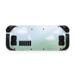 Cute Clouds Steam Deck skin, Pastel Starry Kawaii Green Sky Color Steam Deck Decal Full Wrap cover Vinyl 3m Sticker - Tackydesign