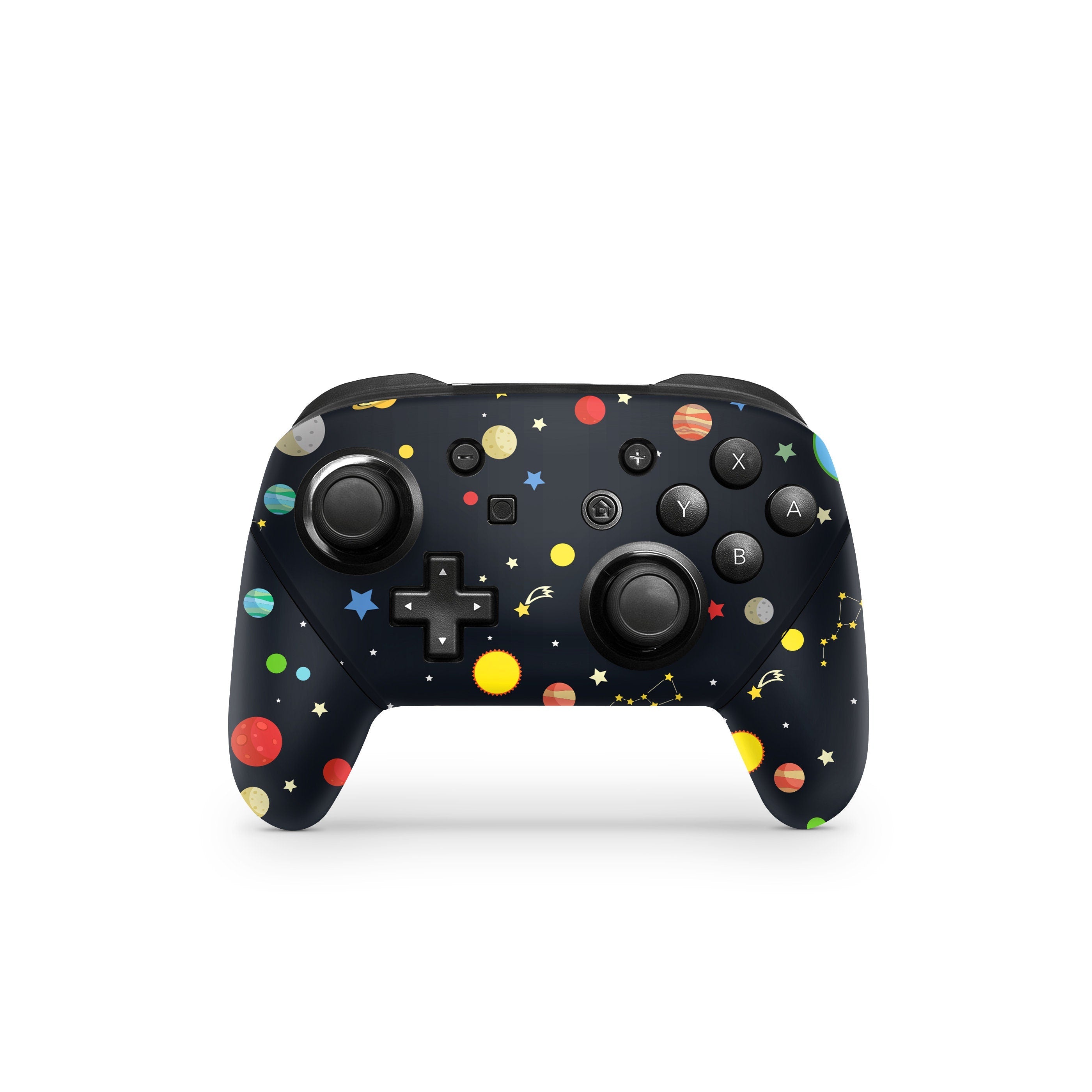 Galaxy Nintendo Switch Pro Controller Skin, Black Switch controller Full cover 3m - Tackydesign