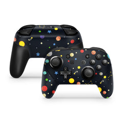 Galaxy Nintendo Switch Pro Controller Skin, Black Switch controller Full cover 3m - Tackydesign