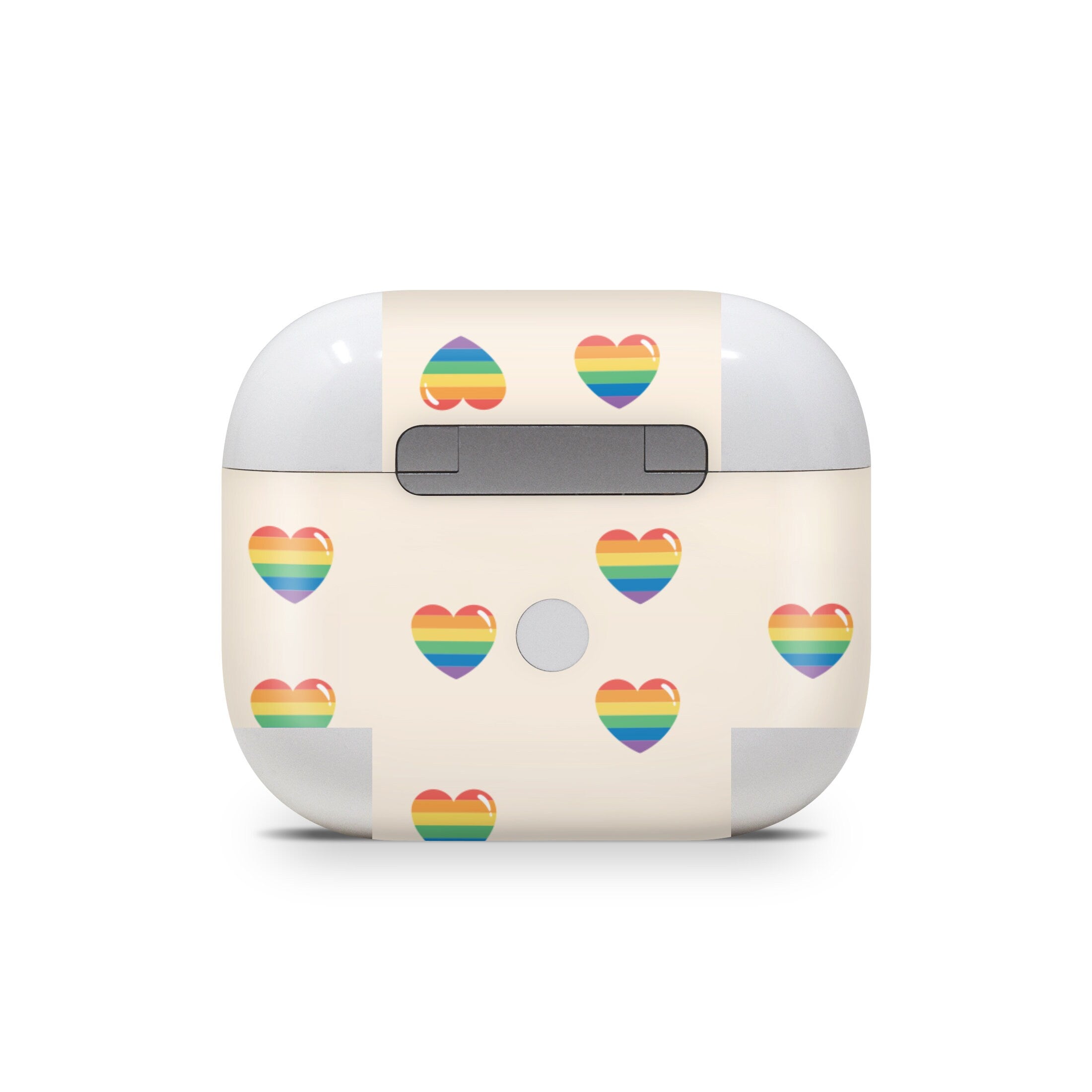 Hearts Apple Airpod Skins, Beige Airpods Sticker for Airpods 3 skin Vinyl 3m, Airpods skin earbuds, Airpods Protective Full wrap Cover - Tackydesign