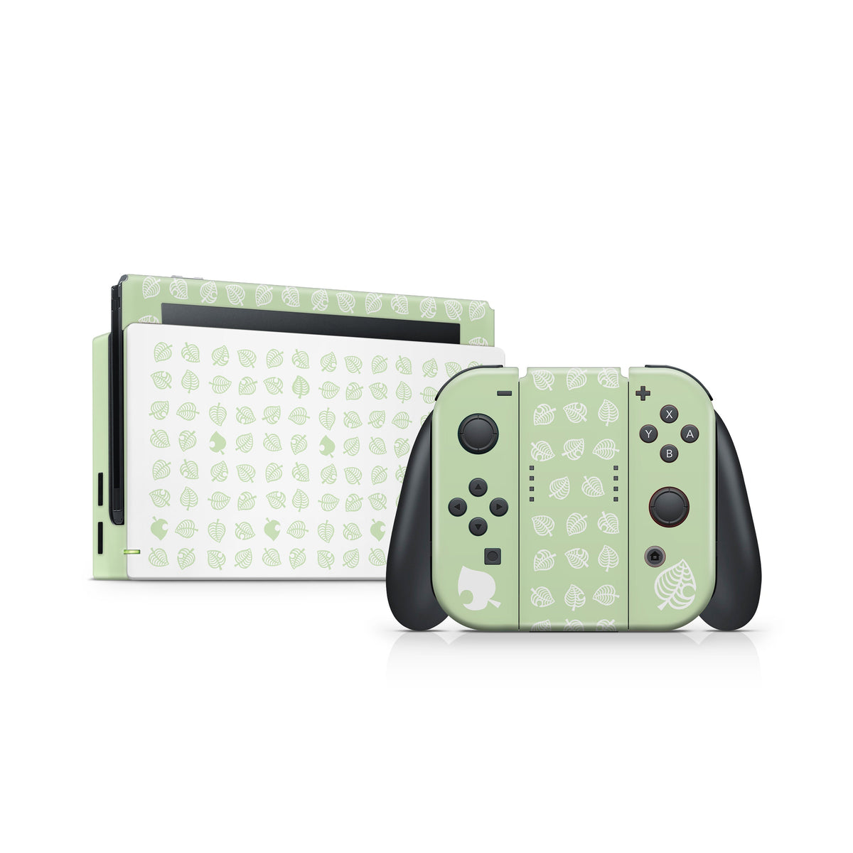 TACKY DESIGN Green Leaves Nintendo Switch Skin Wrap | 3M Vinyl Full Cover