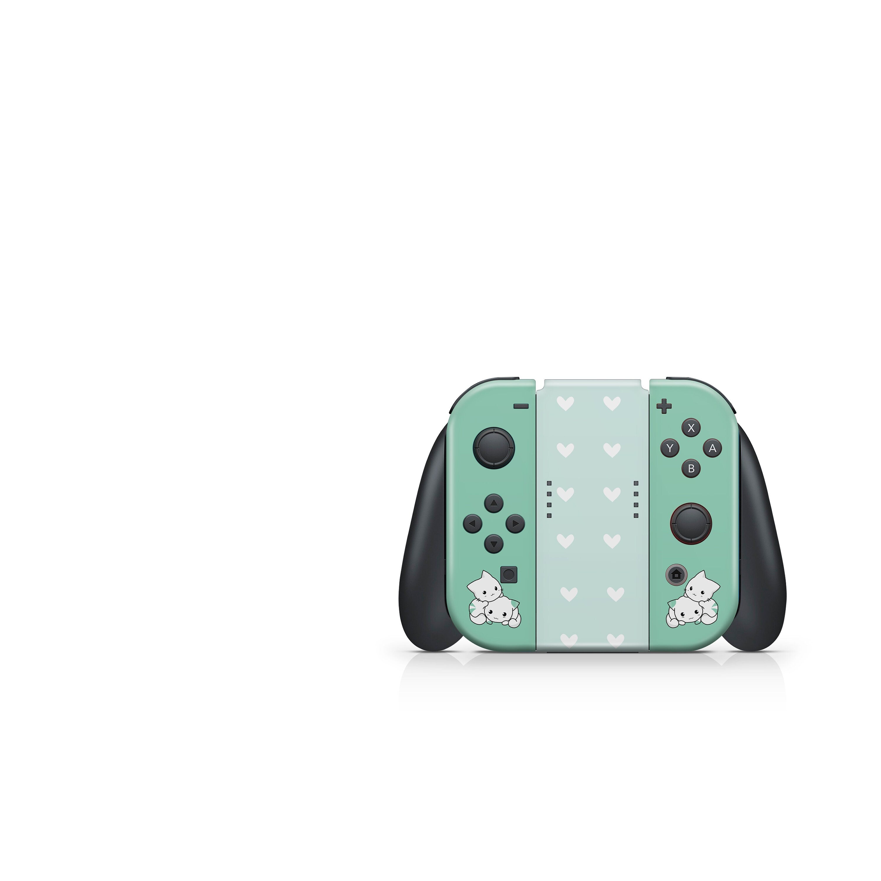 nintendo switches skin green, Cute cats switch skin Full wrap 3m