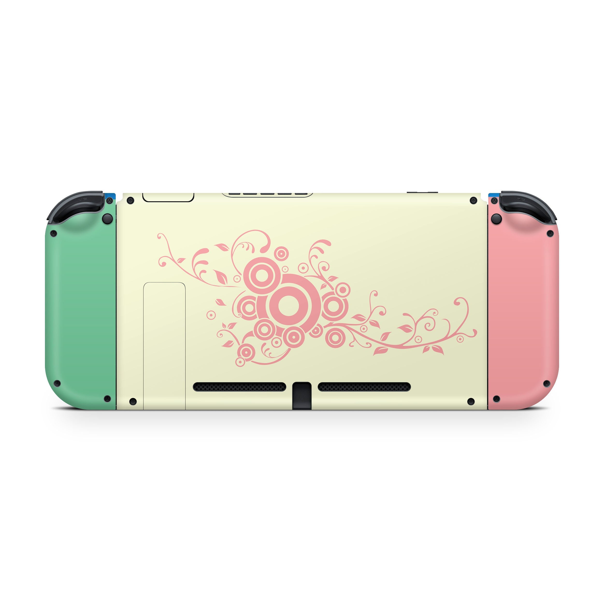 nintendo switches skin, flowery skin green and Piink Full wrap 3m