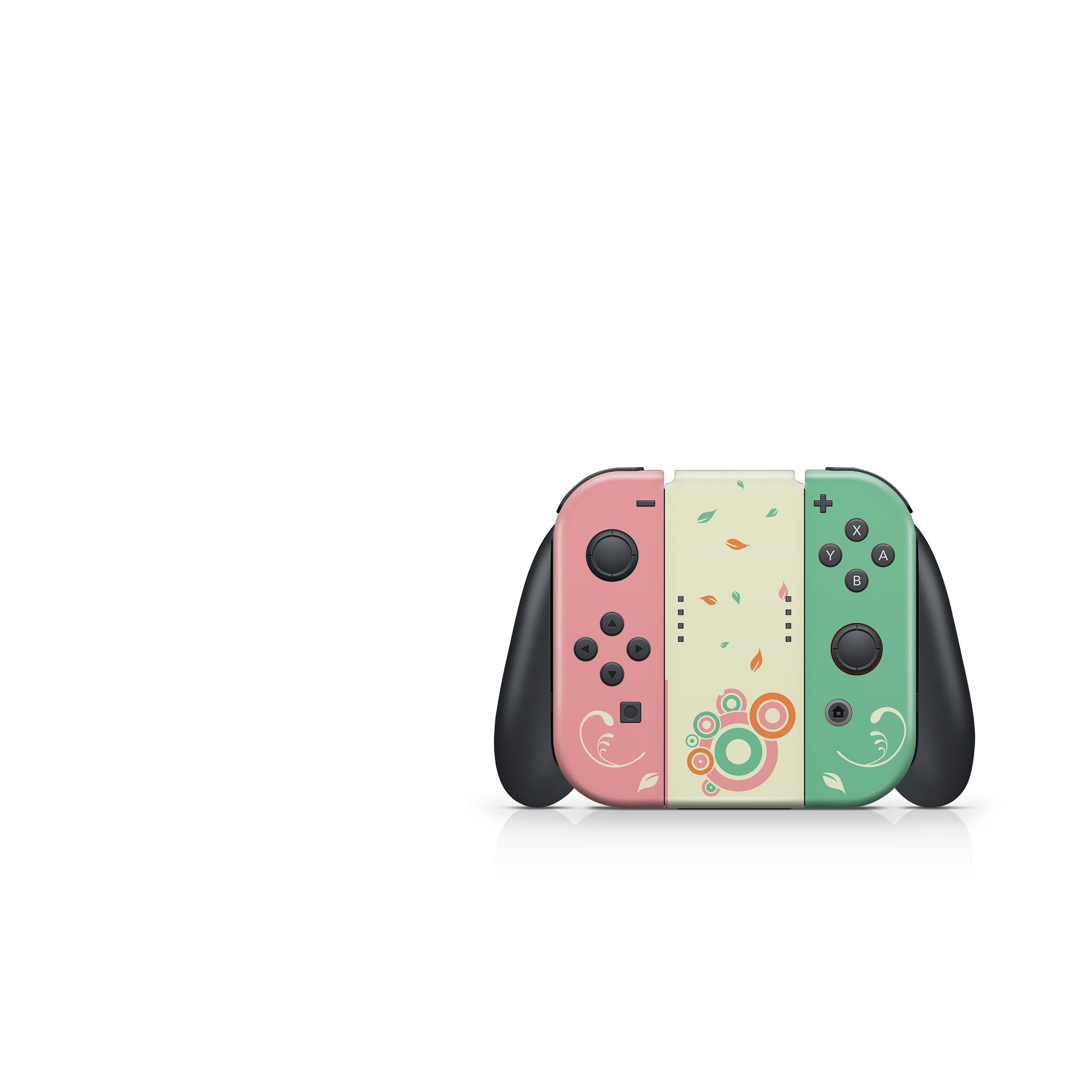 nintendo switches skin, flowery skin green and Piink Full wrap 3m