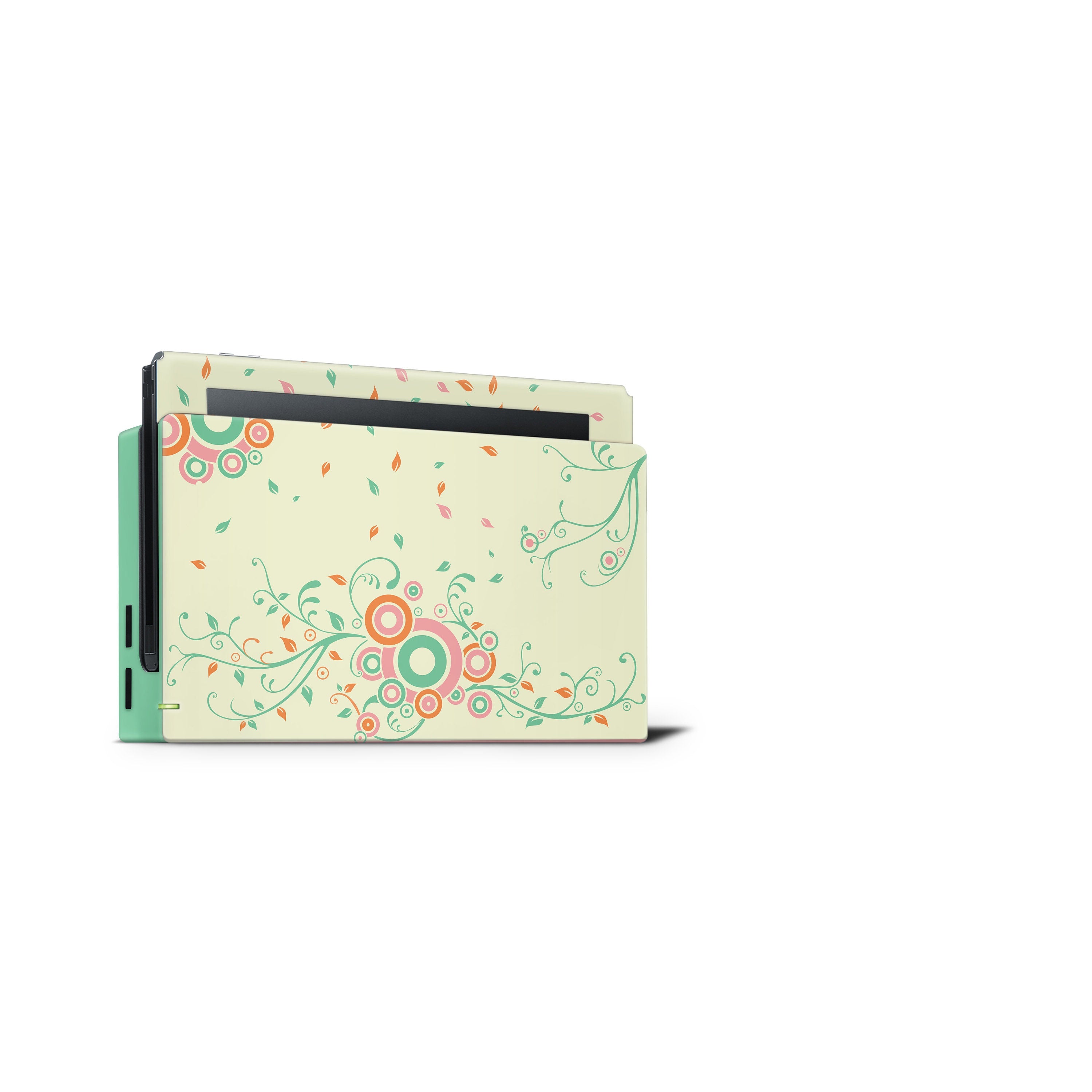 nintendo switches skin, flowery skin green and Piink Full wrap 3m