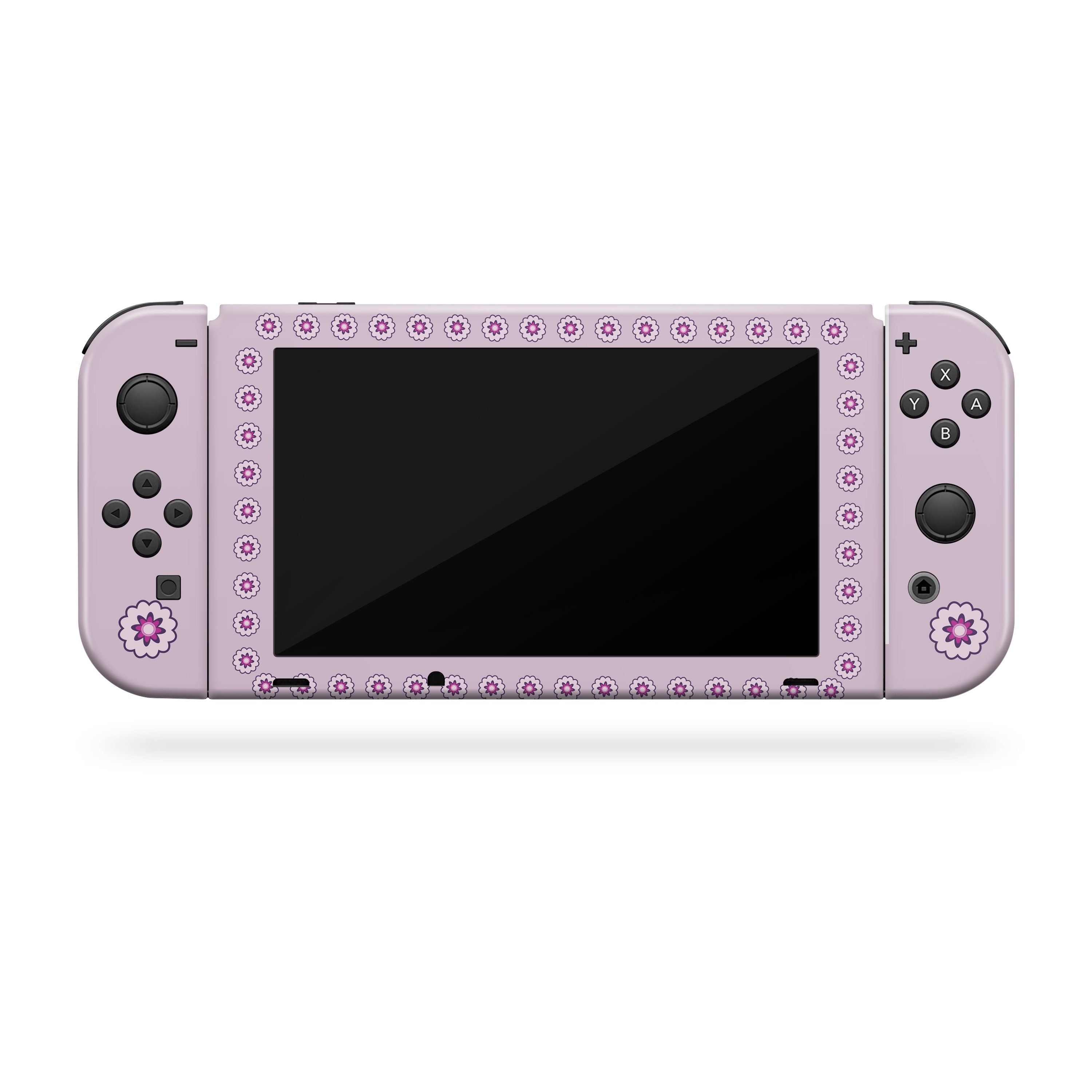 nintendo switches skin flowers, purple pastel switch skin Full wrap 3m